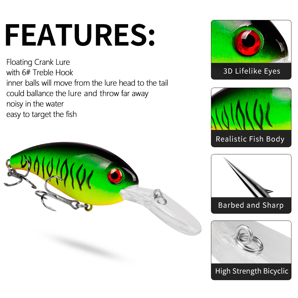 Leurre méné rigide de type cra - Fishing Lure Jerkbait avis et prix